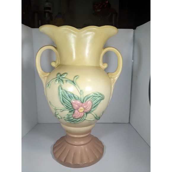 Vintage Hull Art USA Pottery Wildflower W-14 10 1/2" Vase Yellow Pink Green - Picture 2 of 15